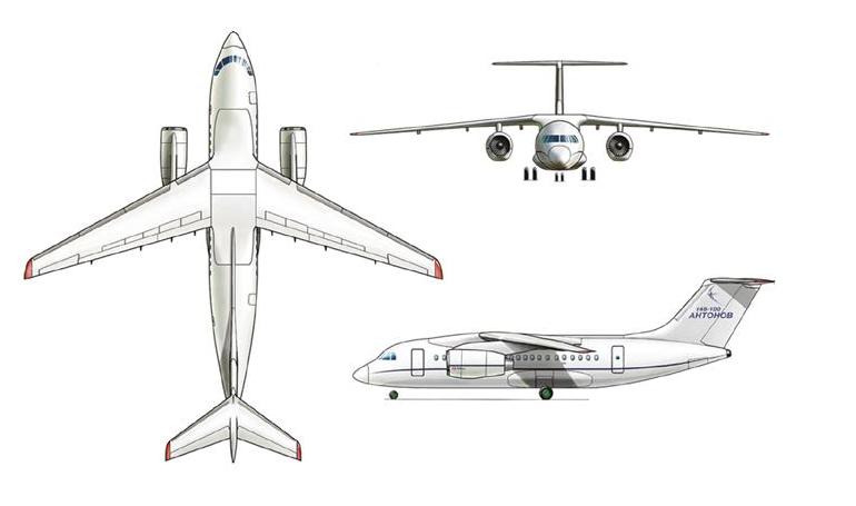 ANTONOV An-158 A158 3D view