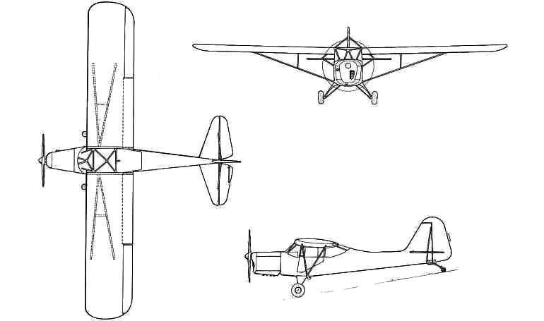 AUSTER J-5 Adventurer ADVE 3D view