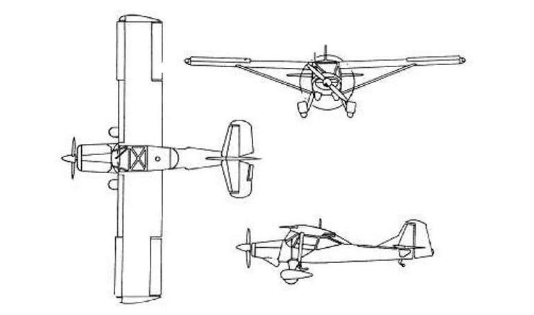 BEAGLE-AUSTER E-3 Auster AOP11 AU11 3D view