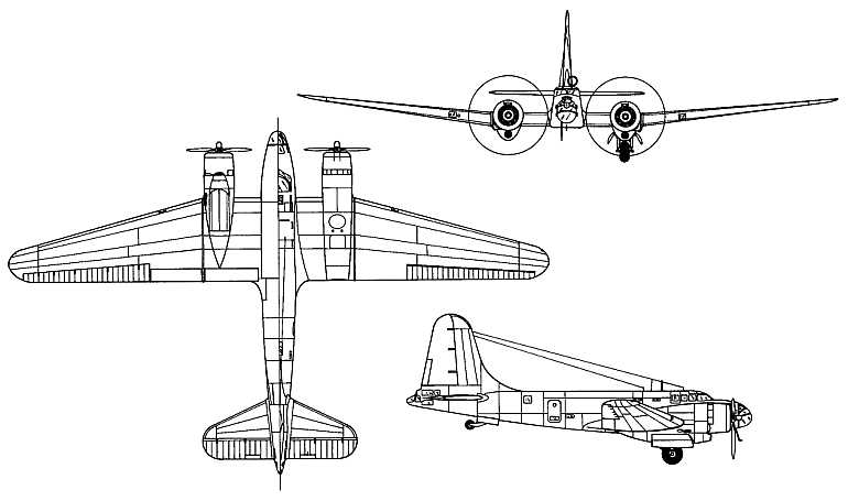 DOUGLAS B-23 Dragon DOUGLAS UC-67 Dragon B23 3D view