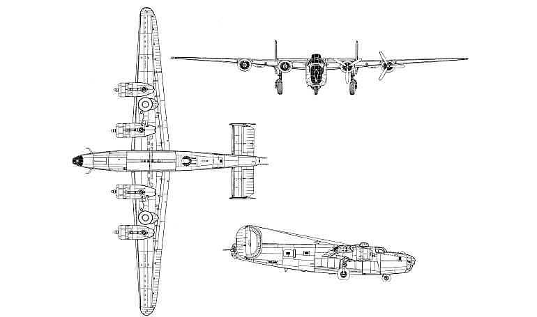 CONSOLIDATED B-24 Liberator CONSOLIDATED C-87 Liberator Express CONSOLIDATED LB-30 Liberator CONVAIR B-24 Liberator CONVAIR C-87 Liberator Express B24 3D view
