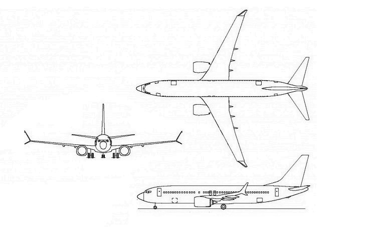 BOEING 737 MAX 8 BOEING 737 MAX 8 BBJ BOEING 737-8 BOEING 737 MAX 8200 BOEING 737-8200 B38M 3D view