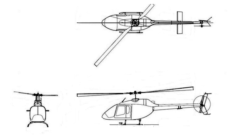 BELL 505 Jet Ranger X B505 3D view
