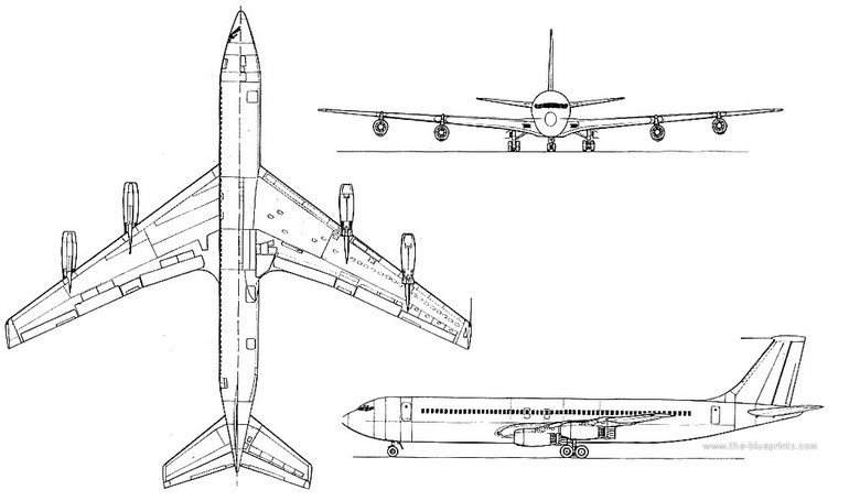 BOEING 707-100 B701 3D view