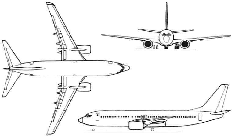 BOEING 737-800 BOEING 737-800 BBJ2 B738 3D view