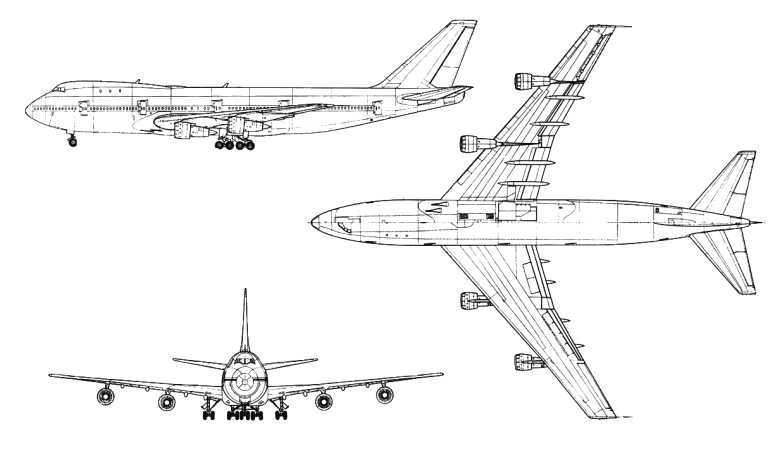 BOEING 747-200 BOEING E-4 BOEING VC-25 B742 3D view