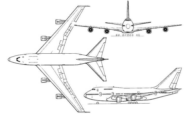 BOEING 747SP B74S 3D view