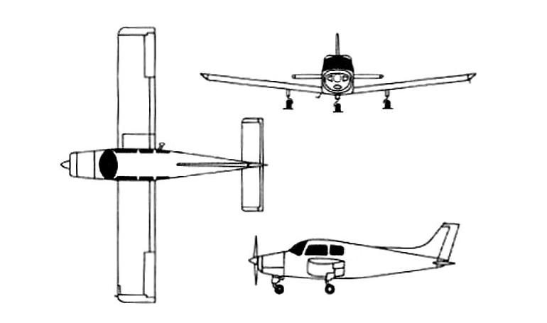 BEECH 19 Musketeer Sport BEECH 19 Sport BE19 3D view