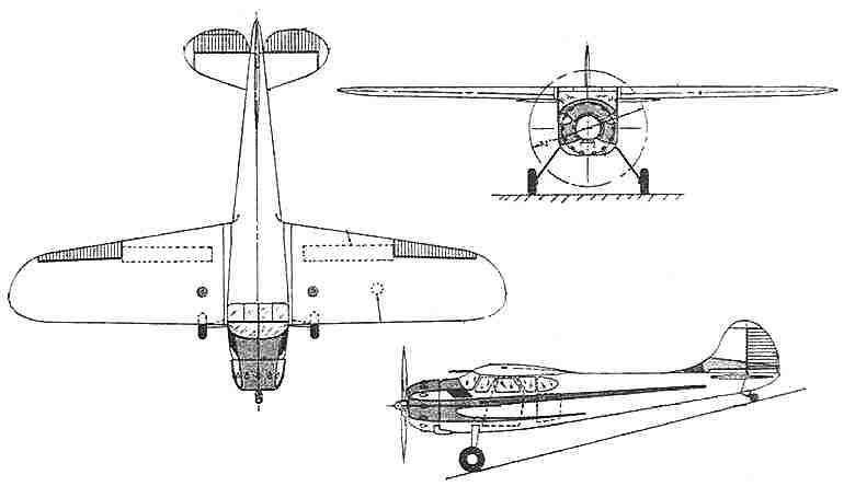 CESSNA 195 CESSNA LC-126 C195 3D view