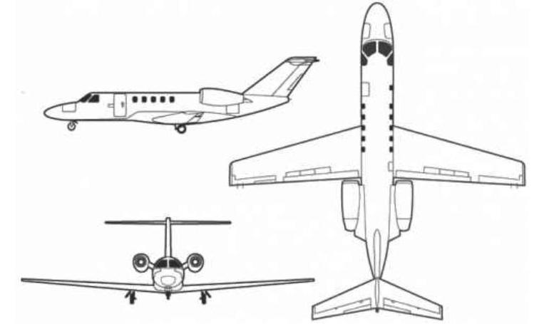 CESSNA 525C Citation CJ4 C25C 3D view