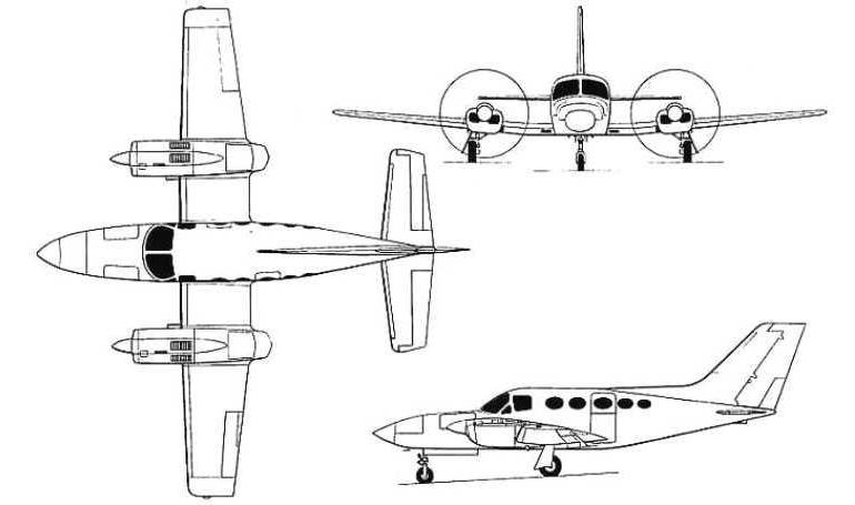 CESSNA 421 CESSNA 421 Executive Commuter CESSNA 421 Golden Eagle C421 3D view