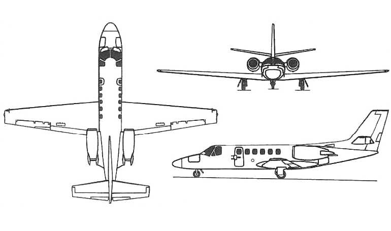 CESSNA 550 Citation 2 CESSNA S550 Citation S2 C550 3D view