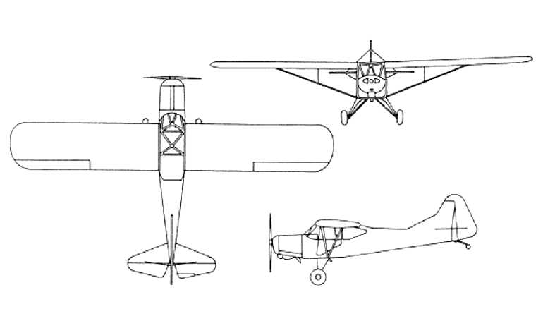 AUSTER D-6 BEAGLE-AUSTER D-6 D6 3D view