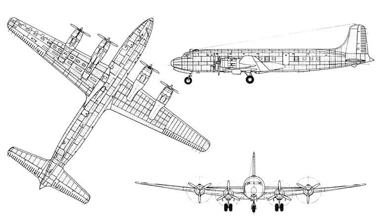 DOUGLAS C-118 Liftmaster DOUGLAS DC-6 DOUGLAS R6D Liftmaster DOUGLAS VC-118 Liftmaster DC6 3D view
