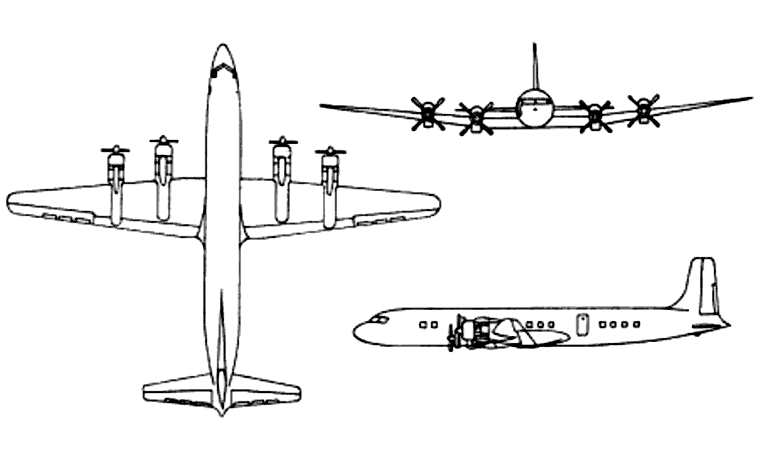 DOUGLAS DC-7 DOUGLAS DC-7 Seven Seas DC7 3D view