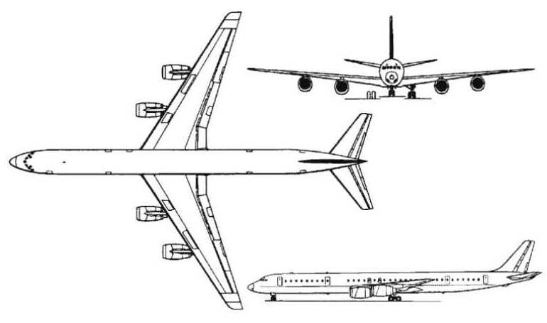 DOUGLAS DC-8-60 MCDONNELL DOUGLAS DC-8-60 DC86 3D view
