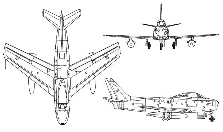 CANADAIR CL-13 Sabre COMMONWEALTH (1) CA-27 Sabre MITSUBISHI F-86 Sabre NORTH AMERICAN F-86 Sabre F86 3D view