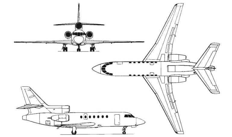 DASSAULT Falcon 50 DASSAULT Mystere 50 FA50 3D view