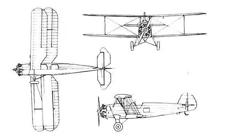 FMA Fw-44 Stieglitz FOCKE-WULF Fw-44 Stieglitz FW44 3D view