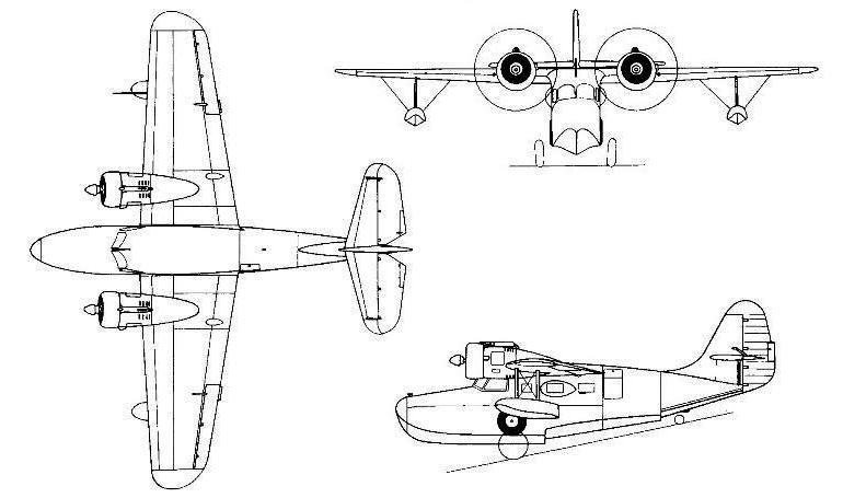 GRUMMAN G-21A Goose GRUMMAN G-38 Goose GRUMMAN G-39 Goose GRUMMAN JRF Goose G21 3D view