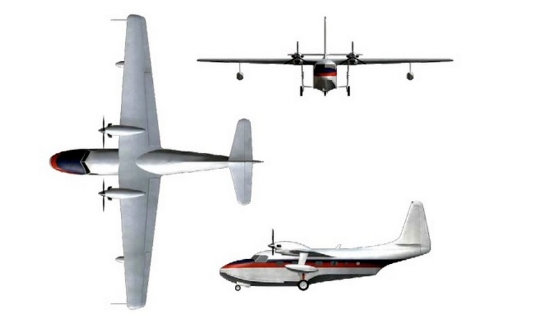 FRAKES G-73T Turbo Mallard GRUMMAN G-73T Turbo Mallard G73T 3D view