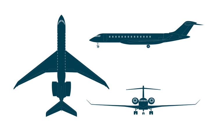 BOMBARDIER BD-700 Global 7000 BOMBARDIER BD-700 Global 7500 GL7T 3D view