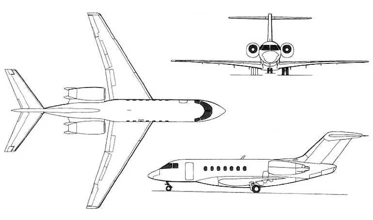 HAWKER BEECHCRAFT 4000 Hawker 4000 RAYTHEON 4000 Hawker 4000 RAYTHEON 4000 Hawker Horizon HA4T 3D view