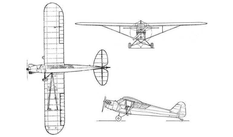 PIPER AE Cub Cruiser PIPER J-5 Cub Cruiser PIPER L-14 Cub Cruiser J5 3D view