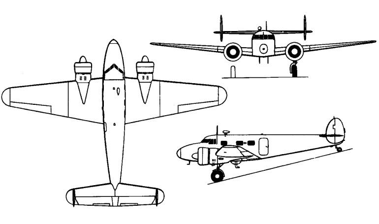 LOCKHEED C-40 Electra Junior LOCKHEED JO Electra Junior LOCKHEED L-12 Electra Junior L12 3D view