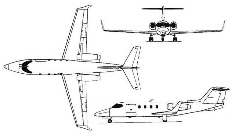 GATES LEARJET 28 GATES LEARJET 29 LJ28 3D view