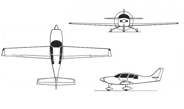 LANCAIR Lancair ES LANCAIR Lancair Super ES PADC Lancair ES PAI Lancair ES LNCE 3D view