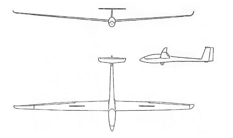 DG FLUGZEUGBAU LS-8ST ROLLADEN-SCHNEIDER LS-8T LS8 3D view