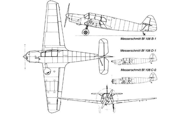 MESSERSCHMITT Bf-108 Taifun NORD 1000 NORD 1001 Pingouin 1 NORD 1002 Pingouin 2 ME08 3D view