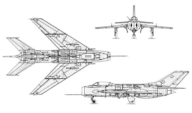 GUIZHOU F-6 GUIZHOU J-6 MIKOYAN MiG-19 NANCHANG F-6 NANCHANG J-6 SHENYANG F-6 SHENYANG J-6 SHENYANG JJ-6 SHENYANG JZ-6 MG19 3D view