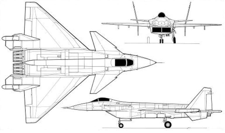 MIKOYAN MiG 1-44 MG44 3D view