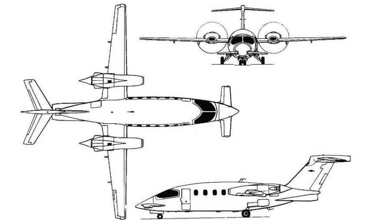 PIAGGIO P-180 Avanti P180 3D view