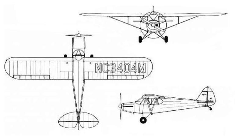 BACKCOUNTRY PA-12 Super Cruiser PIPER PA-12 Super Cruiser PA12 3D view