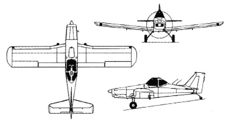 AICSA PA-36 Pawnee Brave CHINCUL PA-A-36 Pawnee Brave JOHNSTON Super Brave PIPER PA-36 Pawnee Brave PA36 3D view