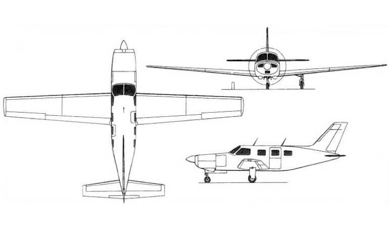 PIPER PA-46R-350T Malibu Matrix PIPER PA-46-310P Malibu PIPER PA-46-350P Malibu Mirage PIPER PA-46-350P M350 PA46 3D view