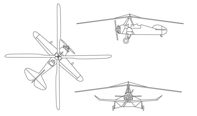 PITCAIRN-CIERVA PCA-2 PCA2 3D view