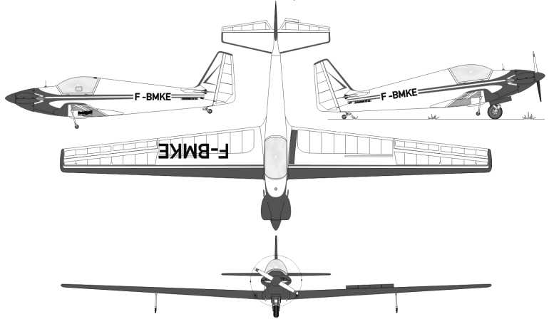 ALPAVIA RF-4 FOURNIER RF-4 SPORTAVIA-PUTZER RF-4 RF4 3D view