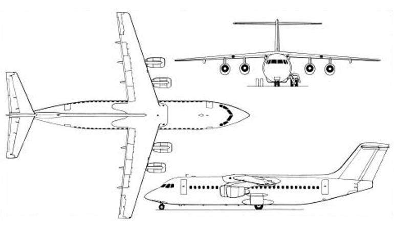 AI(R) RJ-100 Avroliner AVRO RJ-100 Avroliner BAE SYSTEMS Avro RJ-100 BRITISH AEROSPACE RJ-100 RJ1H 3D view