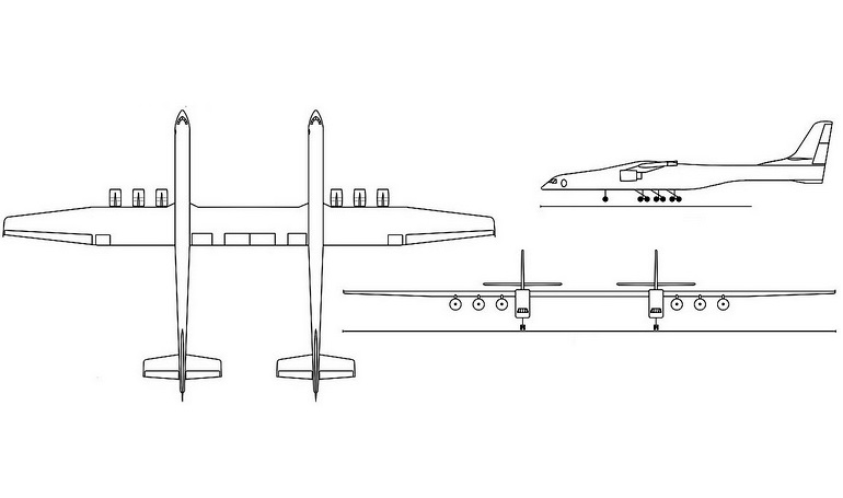 SCALED 351 Stratolaunch SLCH 3D view