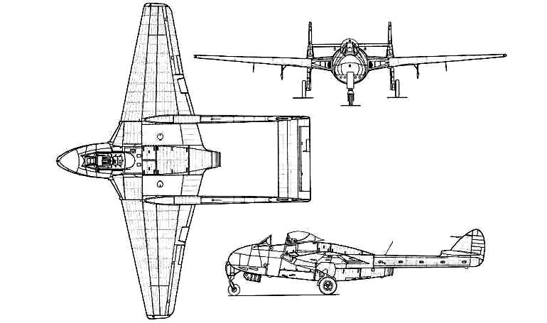 DE HAVILLAND DH-100 Vampire DE HAVILLAND DH-115 Vampire F+W EMMEN DH-100 Vampire F+W EMMEN DH-115 Vampire VAMP 3D view