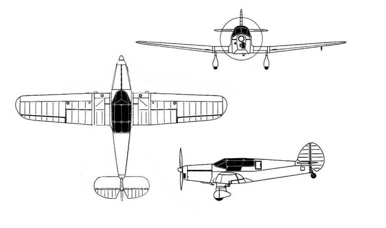 PERCIVAL K-1 Vega Gull PERCIVAL P-10 Vega Gull VGUL 3D view