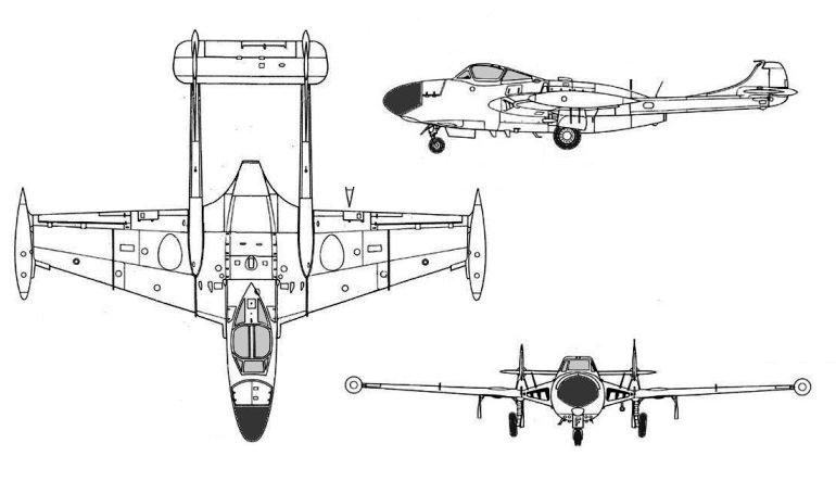 DE HAVILLAND DH-112 Venom F+W EMMEN DH-112 Venom VNOM 3D view